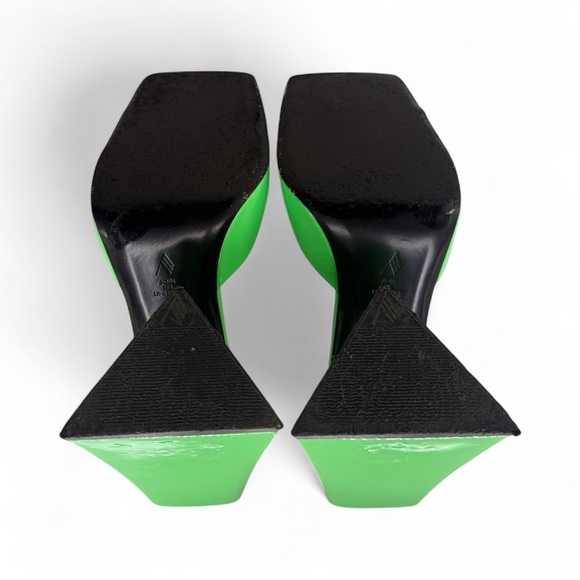 ATTICO Green  Patent Leather Devon Mules IT40 - Picture 9 of 10